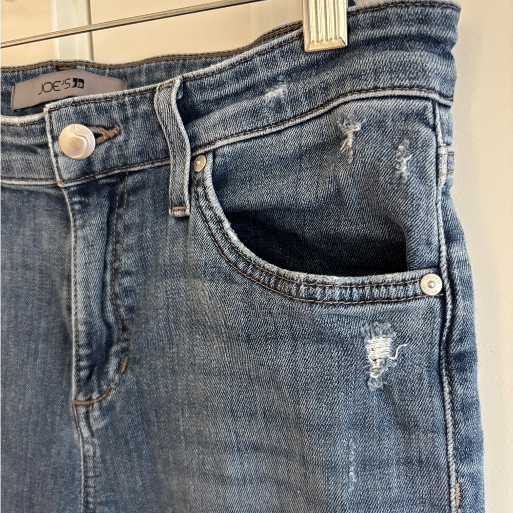 Joe’s Jeans Women’s Lara Distressed Straight Ankle Jeans Brampton Blue Size 29 - Picture 6 of 13